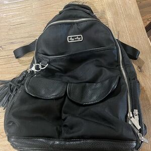 Itzy Ritzy Black Herringbone Diaper Bag